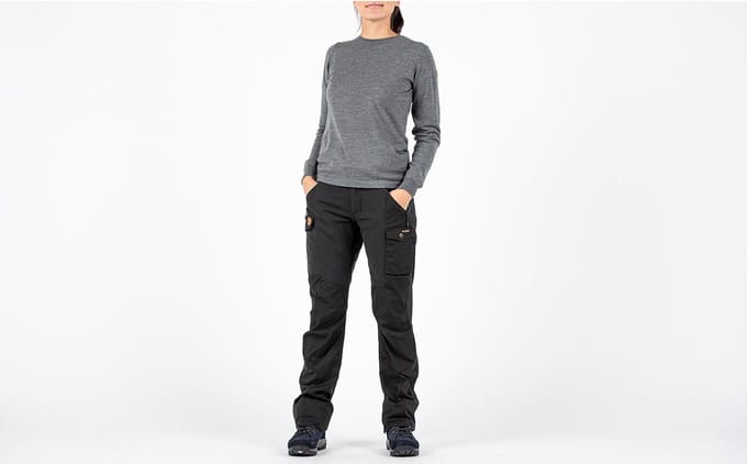 Fjallraven Nikka Curved W Dames Wandelbroek Dark Navy 40