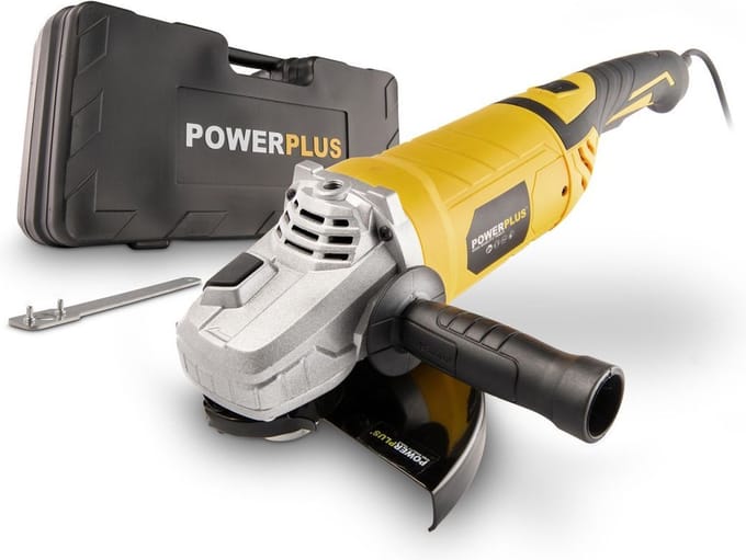 Powerplus elektrische haakse slijper POWX0618 - 2500W slijpmachine - slijpschijf 230mm ᴓ, compacte power tool