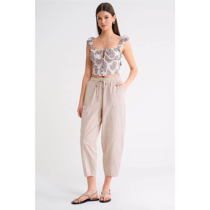 Katoenen Joggingbroek met Touwtjes in de Taille