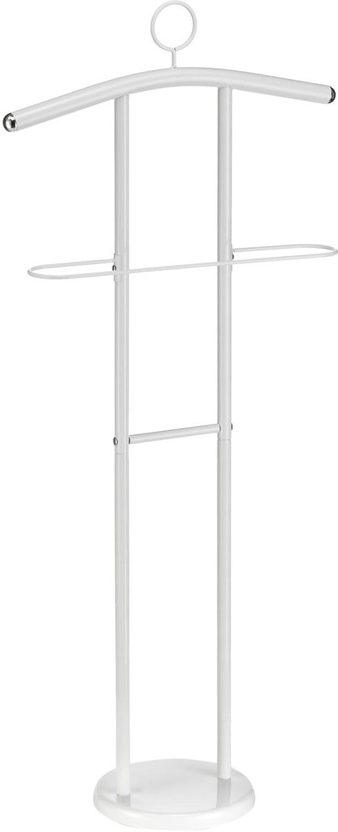 Kledingrek GÜNTHER met kleerhanger en broekenrek in wit