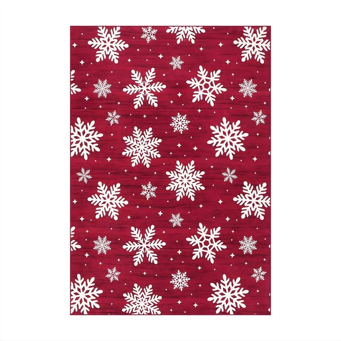 Kerst Vloerkleed 140x200 cm - Antislip Tapijt - Rood