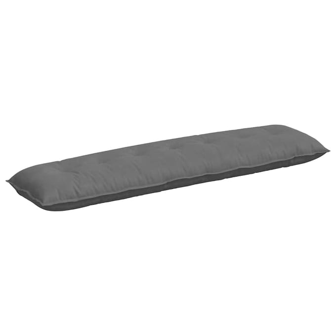 vidaXL - Rugkussen - Donkergrijs - 200 - x - 50 - cm - Microvezel - Stof