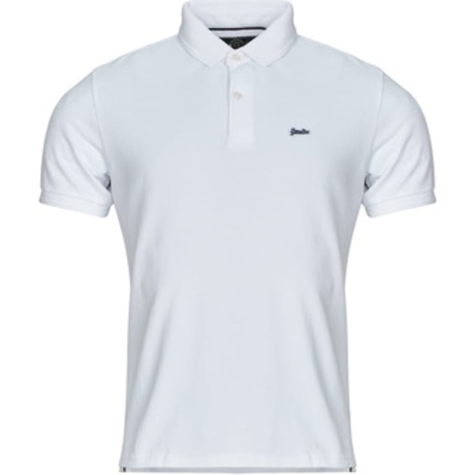 Superdry Classic Pique Poloshirt Relaxed Pasvorm White Grootte: S