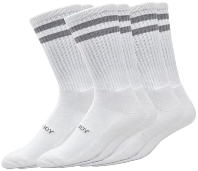 Footjoy ComfortSof Crew Golfsokken 3 paar Heren Lang Wit 39-46