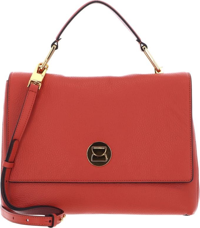 COCCINELLE Leren Handtas Schoudertas Liya Handbag Grena. Red / Rosew Lichtrood