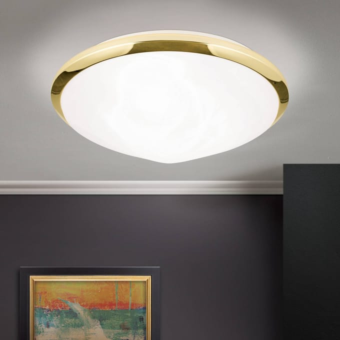 ORION Mooie plafondlamp Corella, messing, 32 cm