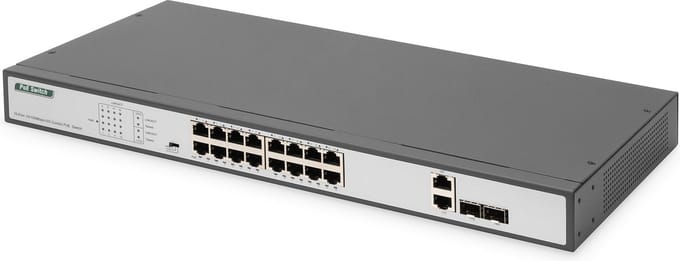DIGITUS DN-95342-1 - switch - 19 inches af/at - 16 ports - unmanaged - rack-mountable