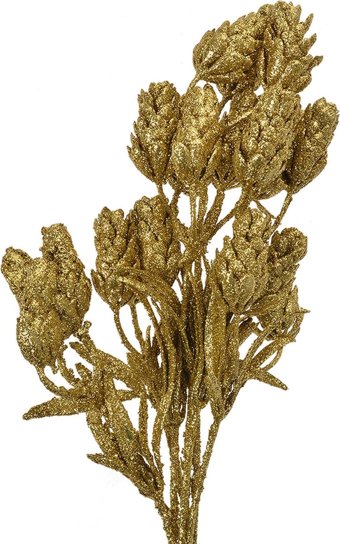Clayre & Eef Kunstbloem 35 cm Goudkleurig Kunststof
