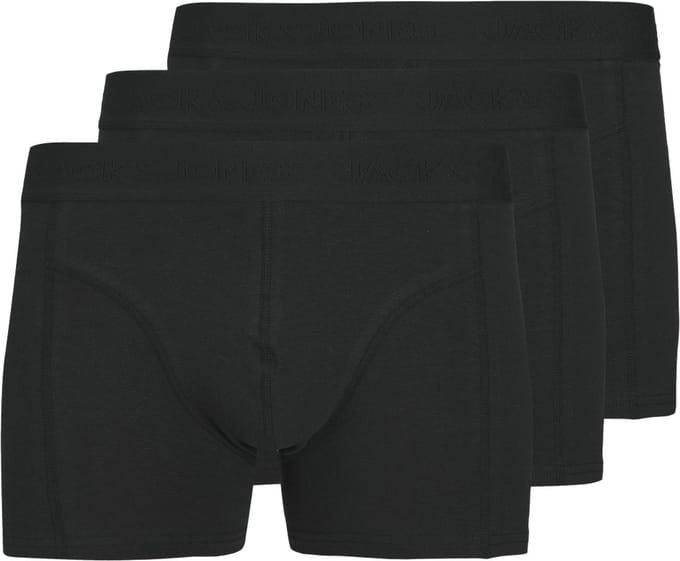 JACK&JONES ADDITIONALS JACORDINARY TRUNKS 3 PACK NOOS Heren Onderbroek - Black Black - Black