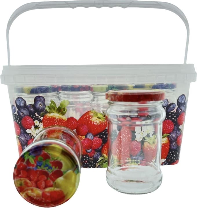Confituurpot jampot inmaakpot in emmer - 315 ml - 7 stuks