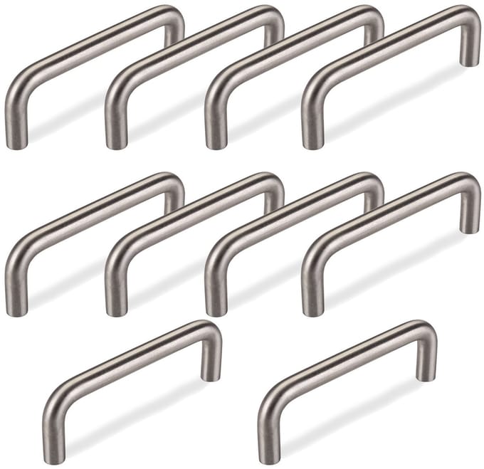 10 x Meubelgreep BG03e Boorgatafstand 96 mm geborsteld Beugelhandgreep van SOTECH