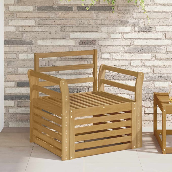 vidaXL - Buiten - bank - set - Massief - Acacia - Hout - Wit