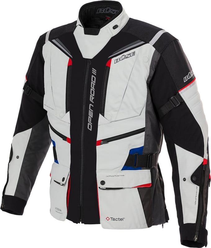 Büse Open Road III Dames Wit Grijs Waterdicht Textiel Jas - Jas