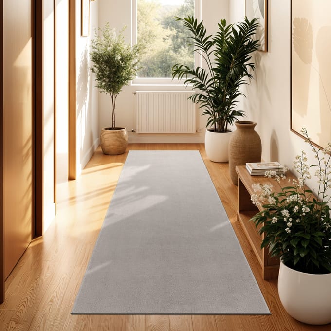 Tapijt Calissa zilver 80x300 cm
