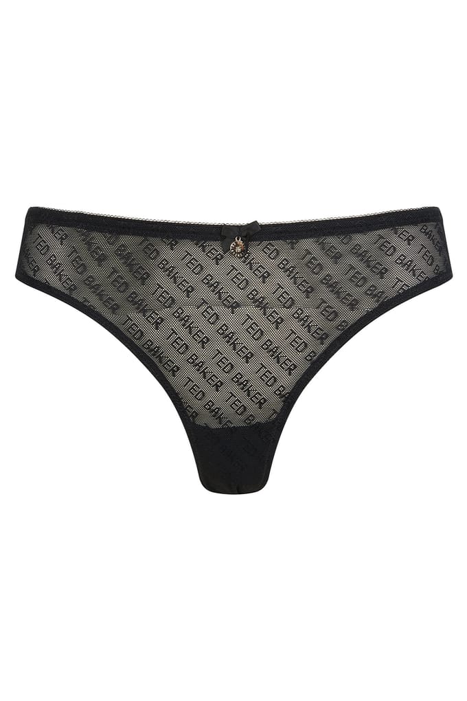 Ted Baker Nelly 3 Pk Lace & Mesh Print Brief Jet Black/icy Pink/ Whisp Größe: M | Unterhosen Outlet | Damen | Schwarz