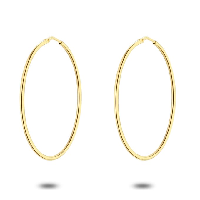 Twice As Nice Oorringen in 18kt verguld zilver, 43 mm