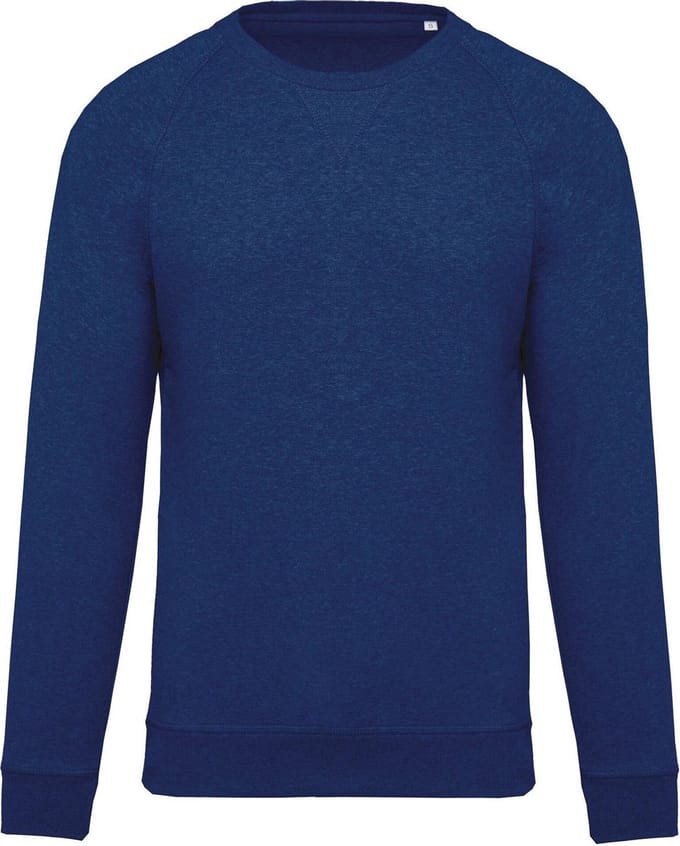 Kariban Heren Organische Raglan Sweatshirt (Oceaan Blauwe Heide)