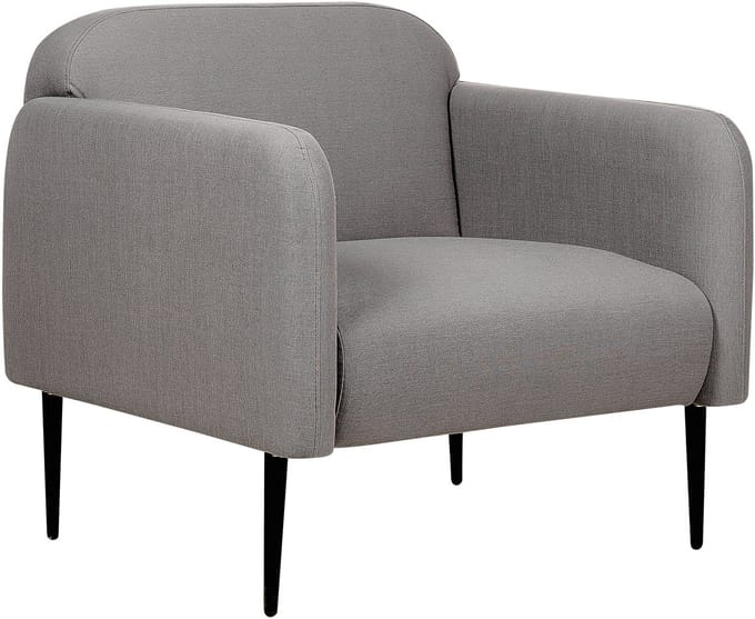 STOUBY - Fauteuil - Grijs - Linnen