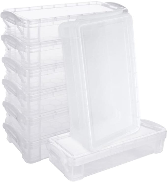 Allecto - Stapelbare Pennenbak - 8 Stuks - Duidelijke Pennendozen met