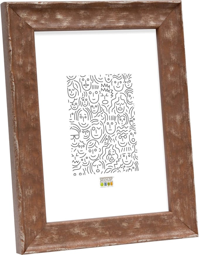 Deknudt Frames fotolijst S46HF3 - bruin - golfstructuur - hout - 24x30