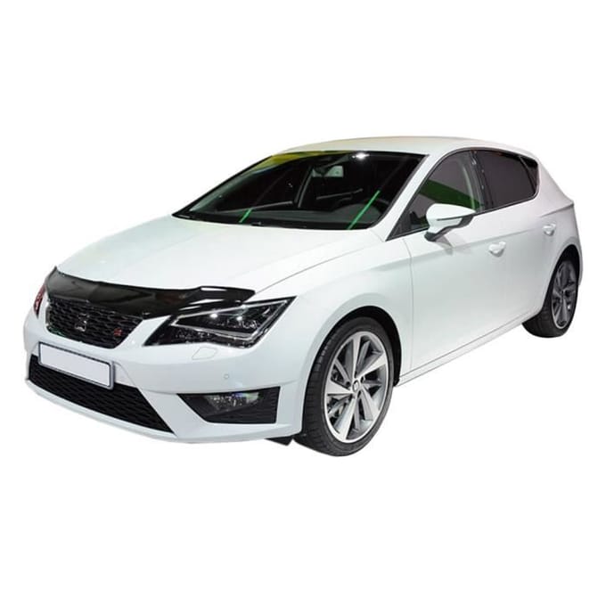 Déflecteur de Capot - SCOUTT - Pour Seat Leon 2012-2020 - Plastique ABS - Installation Facile - Noir noir