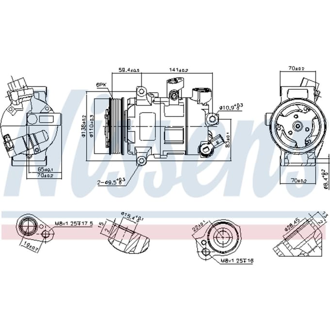 Compressor airconditioning NISSENS 890607