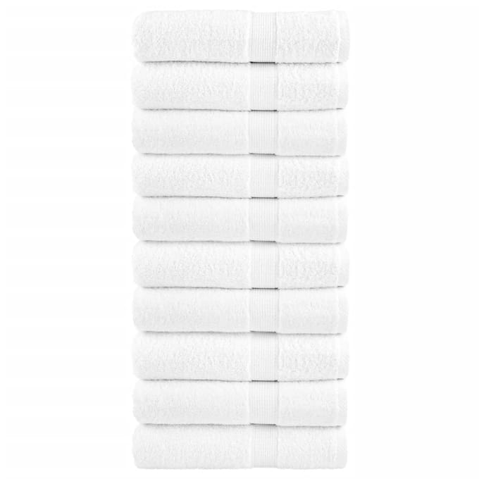 vidaXL - Badhanddoeken - SOLUND - 10 - st - 600 - g/m² - 100x150 - cm - wit
