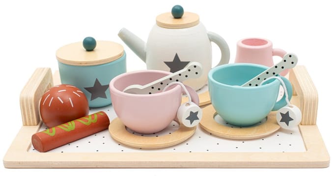 Baby Mix houten theeservies voor kinderen - Speelgoedservies