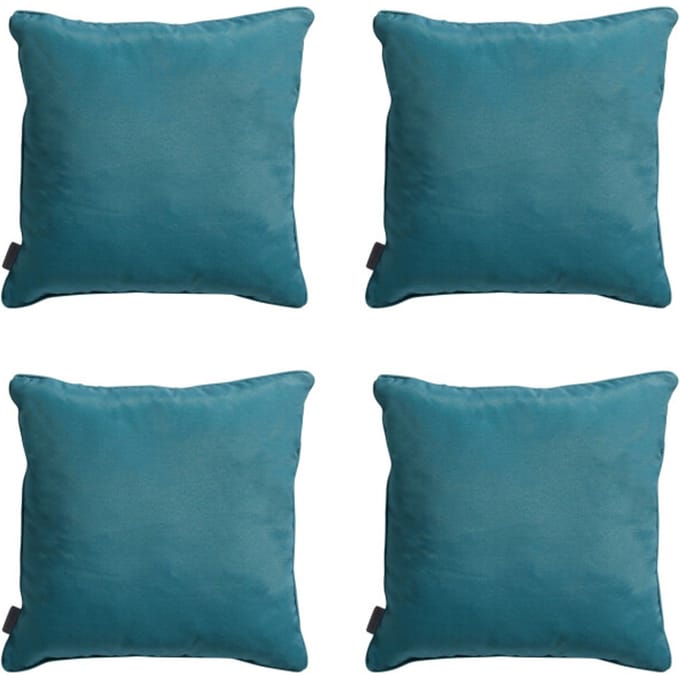 Madison - Sierkussen Panama sea blue - Ca. 45x45 cm - Set van 4