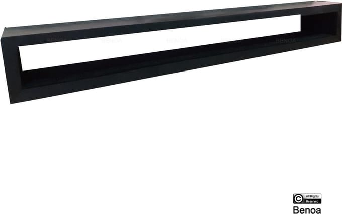 Zwevend TV-meubel Mangohout hangend 160 cm - Zwart