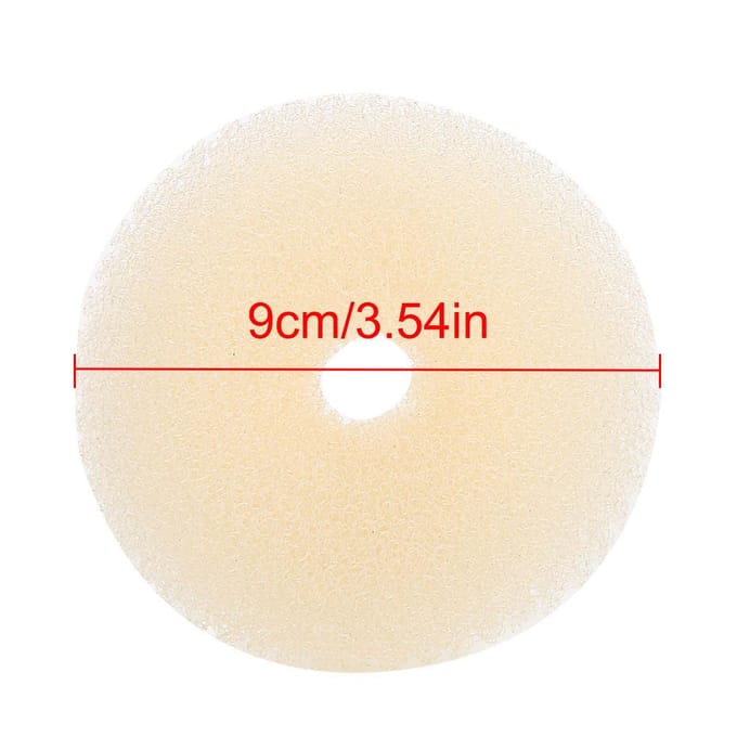 3 stuks Dames Haaraccessoires Kappersgereedschap Donuts Schotel Haar Hoofddeksel Schijf Elastiekjes beige