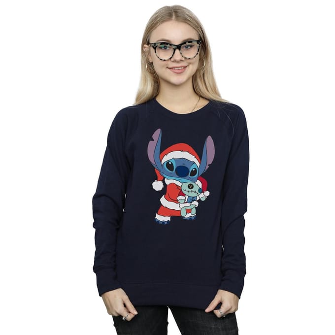 Disney Dames/Dames Lilo And Stitch Kerst Sweatshirt (Marineblauw)