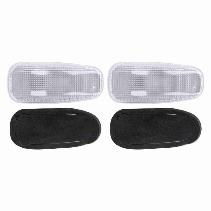 2PCS Lentille de Clignotant Latéral avec Joints Remplacement pour DODGE SPRINTER 2500 3500 2003‑2006Blanc blanc