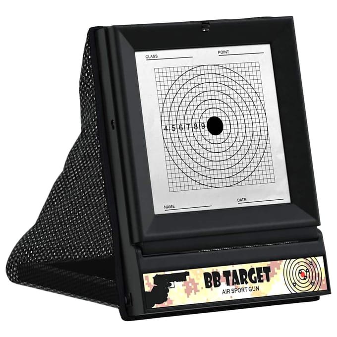vidaXL Airsoft Doel Zwart 19 x 26 x 25 cm Kunststof