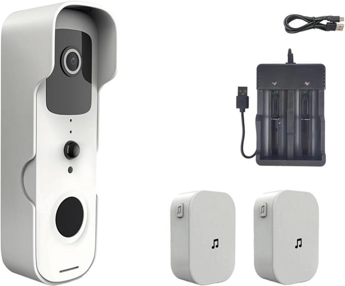 Slimme Videodeurbel - Digitale Intercom - Thuisbeveiliging - Waterdicht Nachtzicht - 140x45x27mm