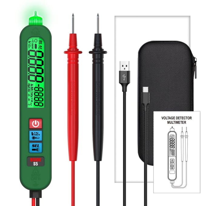 BSIDE Hadheld Digitale Elektrische Test Pen Multimeter Professionele Spanning Weerstand Diode Tester veelkleurig