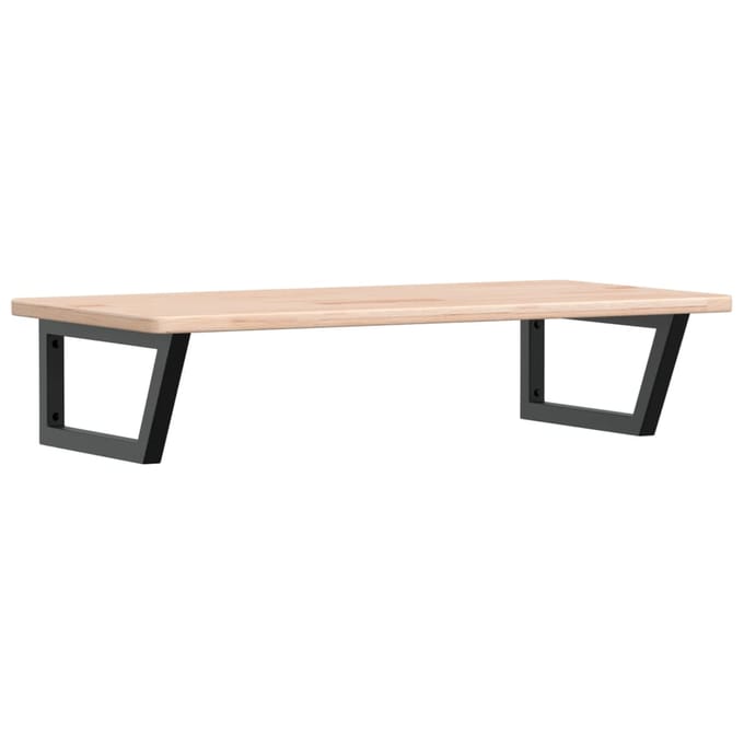 vidaXL - Badkamer - wandschap - staal - en - massief - eikenhout