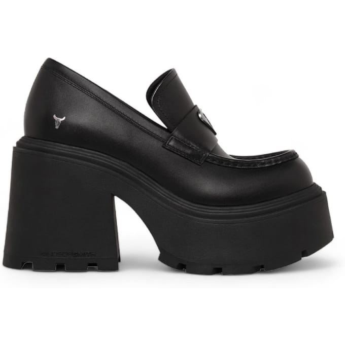 Windsor Smith Zwarte Leren Plateauschoenen - Spolied