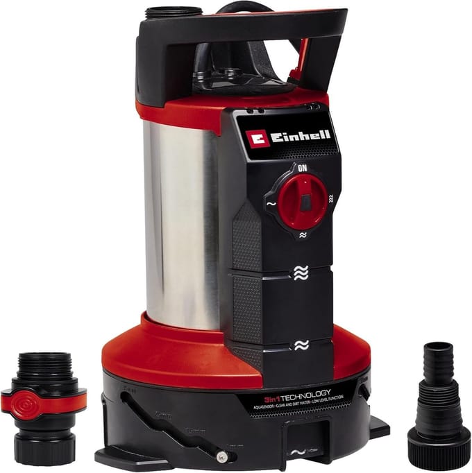 Vuilwaterpomp - Dompelpomp - Water Verpompen - Aqua-Sensor Technologie - 19500 L/U - Rood zwart