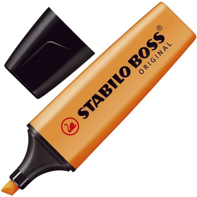 STABILO BOSS ORIGINAL - Markeerstift - Hoogste Kwaliteit - Oranje - per stuk