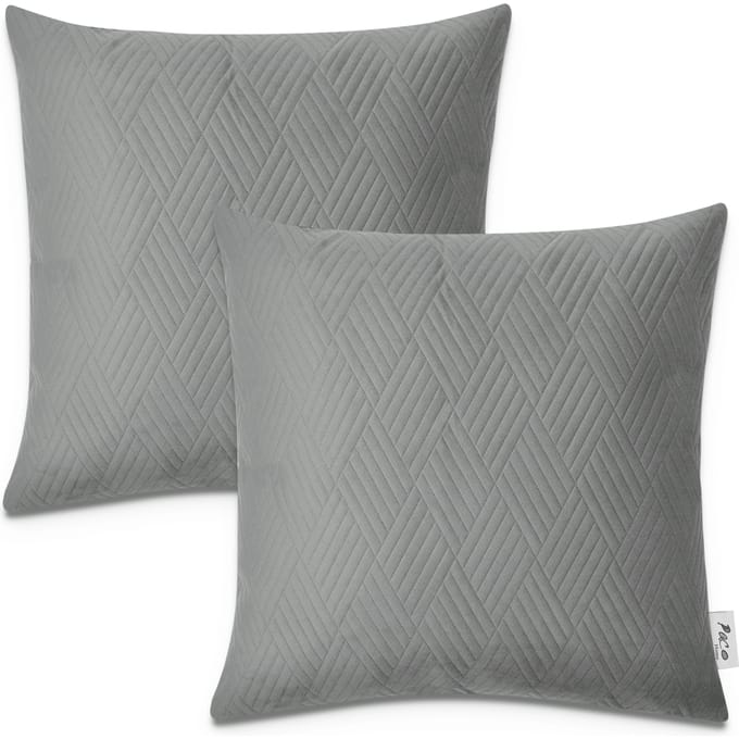 Kussensloop Chino antraciet 45x45 cm, 2 stuks