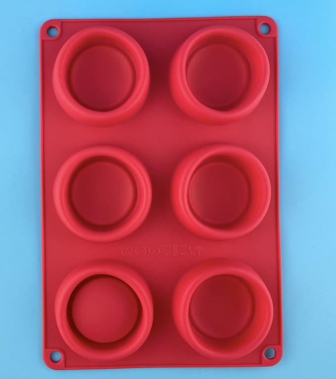 Muffinvorm - Bakvorm - Siliconen - 6 muffins - Rood