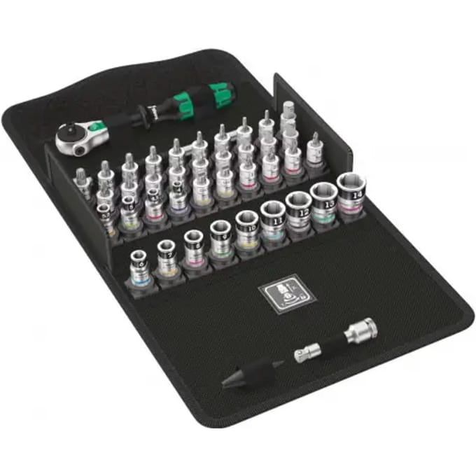 Wera 8100 SA All-in Zyklop Speed Ratchet Set 1/4" drive with holding function metric 42 pieces