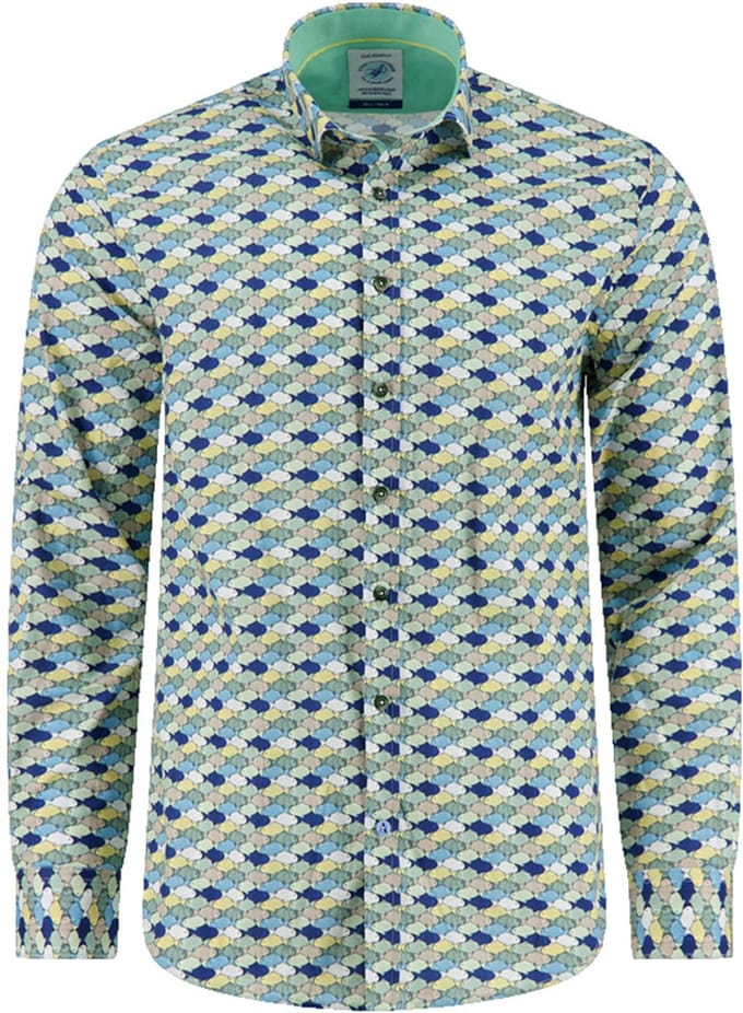 A Fish Named Fred Overhemd Shirt Graphic Fish Multicolor Green  L