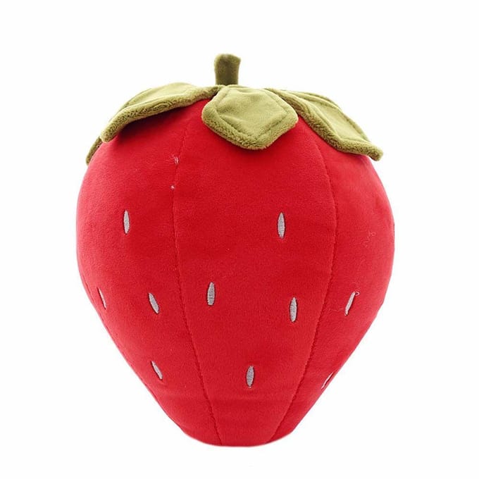 25 40cm Huisdecoratie Kussen Fruit Aardbei Fruit Aardbei Gevuld Gevuld 25cm rood