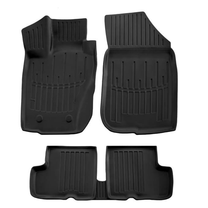 Tapis de sol 3D - SCOUTT - Dacia Duster 1 - Caoutchouc Premium - Noir - Sur mesure 2010-2018 noir