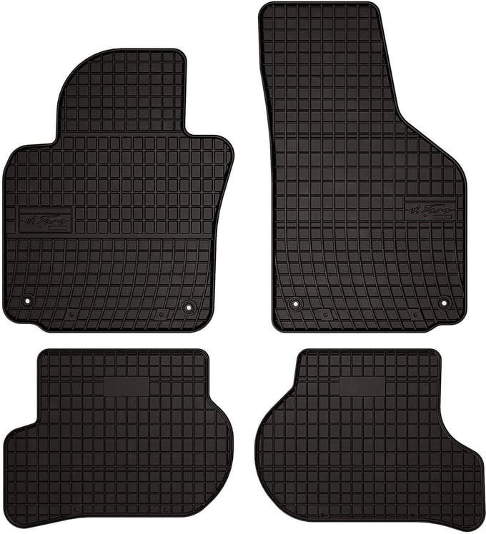Wielganizator SolidPRO Serie - Zwarte Rubber Automatten - Seat Leon II Hatchback - 2005-2012 - Perfecte Pasvorm