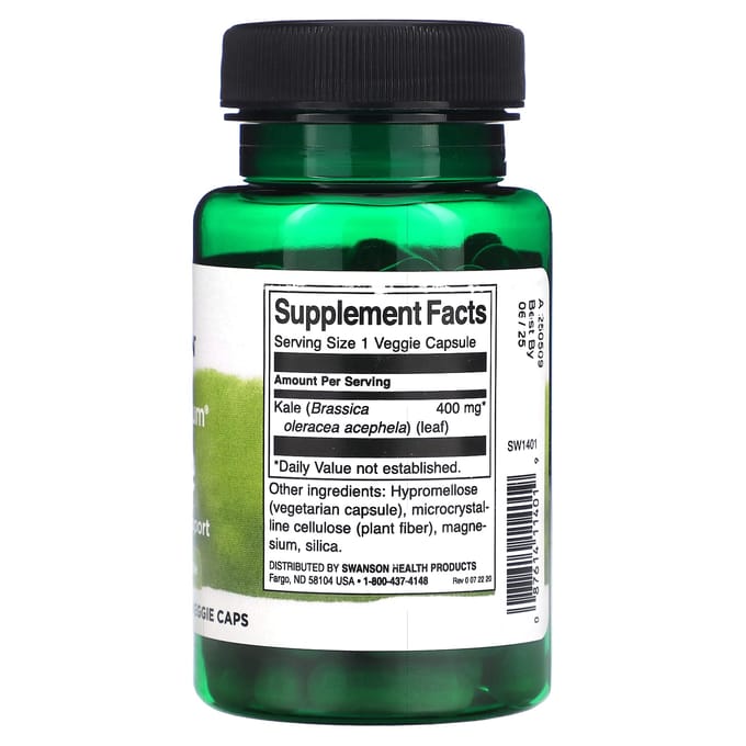 Volledig Spectrum Boerenkool, 400mg, 60 Plantaardige Capsules