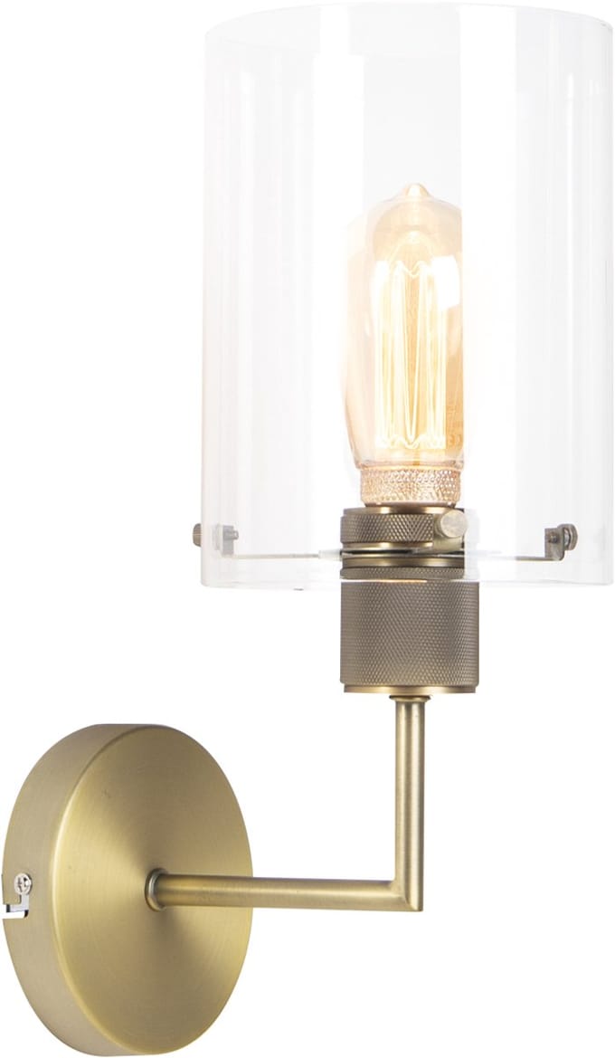 QAZQA dome - Moderne Wandlamp voor binnen - 1 lichts - D 210 mm - Brons - Woonkamer