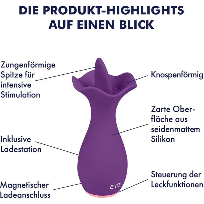 Schattige oplegvibrator in bloemdesign, 11,7 cm